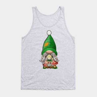 Dwarf Gnome and Tiny Elf Fairy Fantasy Cartoon Characters Tank Top